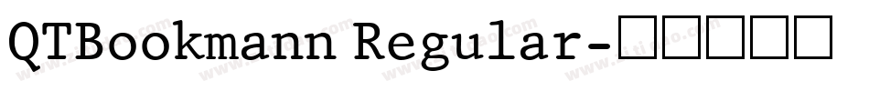 QTBookmann Regular字体转换